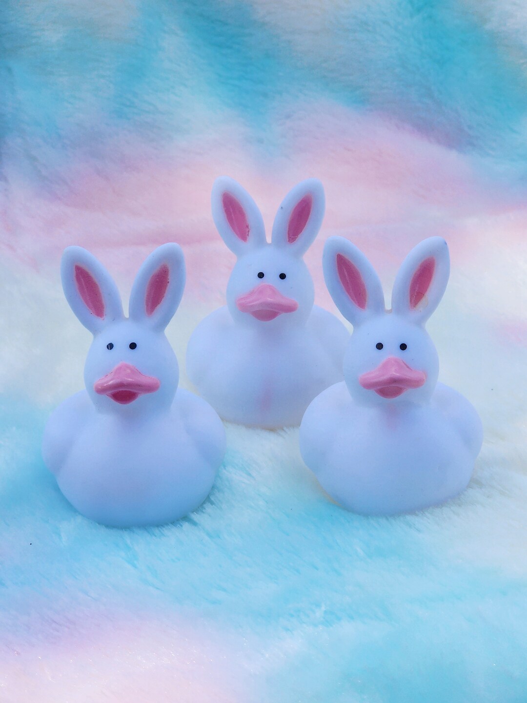 Bunnie Rabbit Animal Themed Rubber Duck Ducks Pink White Individuals or ...