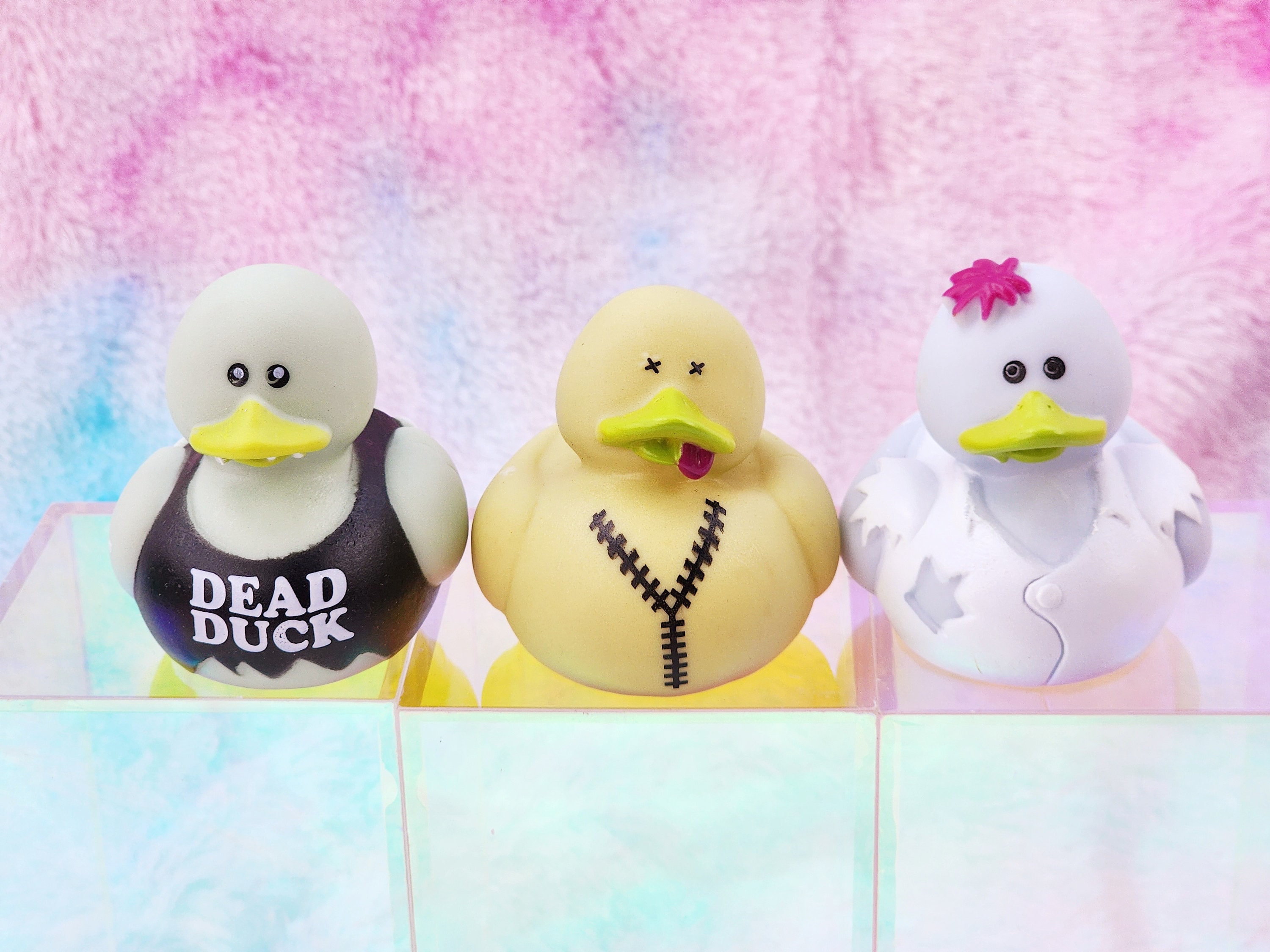 Zombie Dead Themed Rubber Duck Ducks - Grey Purple Green Black