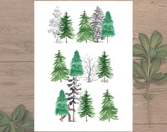 Bigfoot Forest Digital Download, Outdoors Printable Art, Camping, Instant Download, 11x14