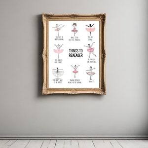 Dance Teacher Print, Growth Mindset Dancer Therapy, Ballet School Studio Digital Ballerina Wall Art for Dance Instructor, Girls Room Decor