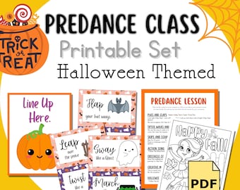 Halloween Themed Pre Ballet Class Printable, Dance Lesson and Templates