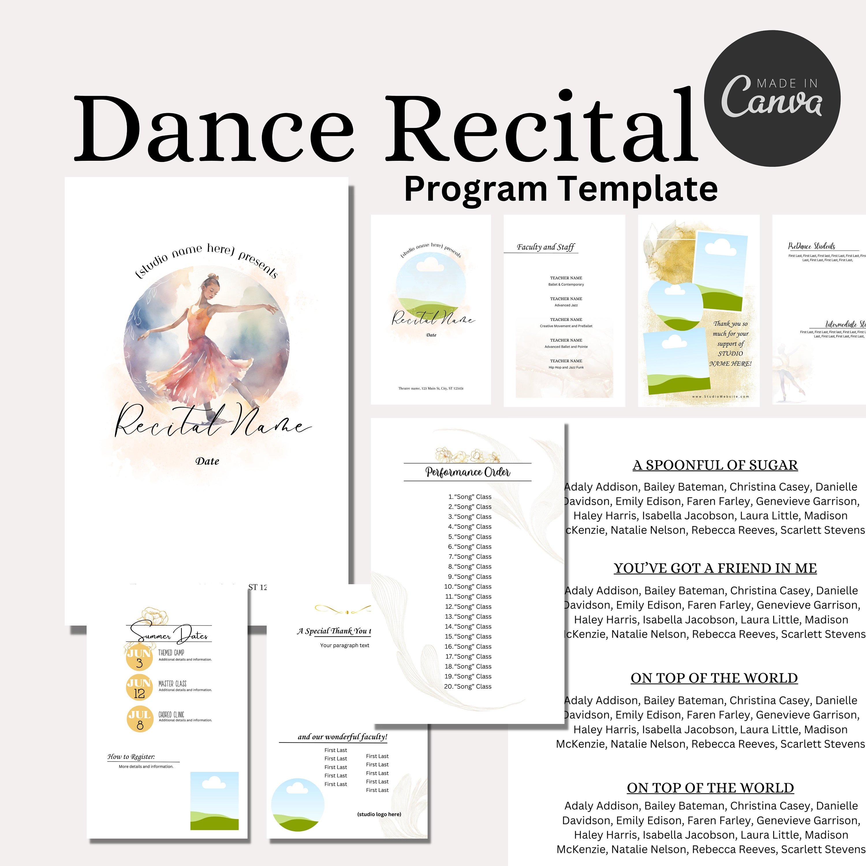 Dance Recital Program Template for Performances Dance Teacher Tool Dance Recital Program Template for Performances Dance Teacher Tool
