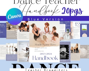 Dance Teacher Faculty Handbook Template, Studio Owner, Digital Template, Ballet School Design, Simplify Admin Management Resource