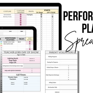 Performance Checklist, Dance Teacher Planner, Ballet Teacher Organizer, Editable Recital Tracker, Studio Owner, Admin Organization
