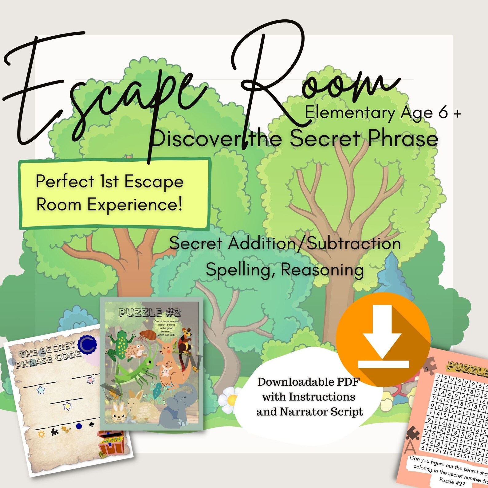 Printable Teacher Lesson Plan Elementary Escape Room Etsy