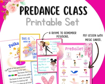 Pre Ballet Class Printables, Dance Lesson and Templates