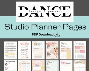 Studio Owner/Ballet Teacher Organizer, Dance Planner, Instant Download, PDFs, 15 Pages