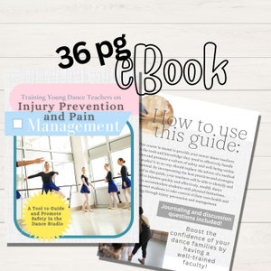 Dance Teacher eBook, Studio Owner Digital file, Injury Prevention