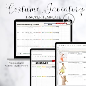 Dance Studio Digital Template, Dance Teacher Costume Tracker Organizer, Dance Teacher Printable