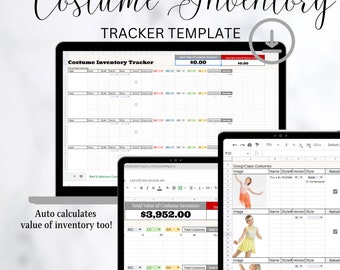 Dance Studio Digital Template, Dance Teacher Costume Tracker Organizer, Dance Teacher Printable