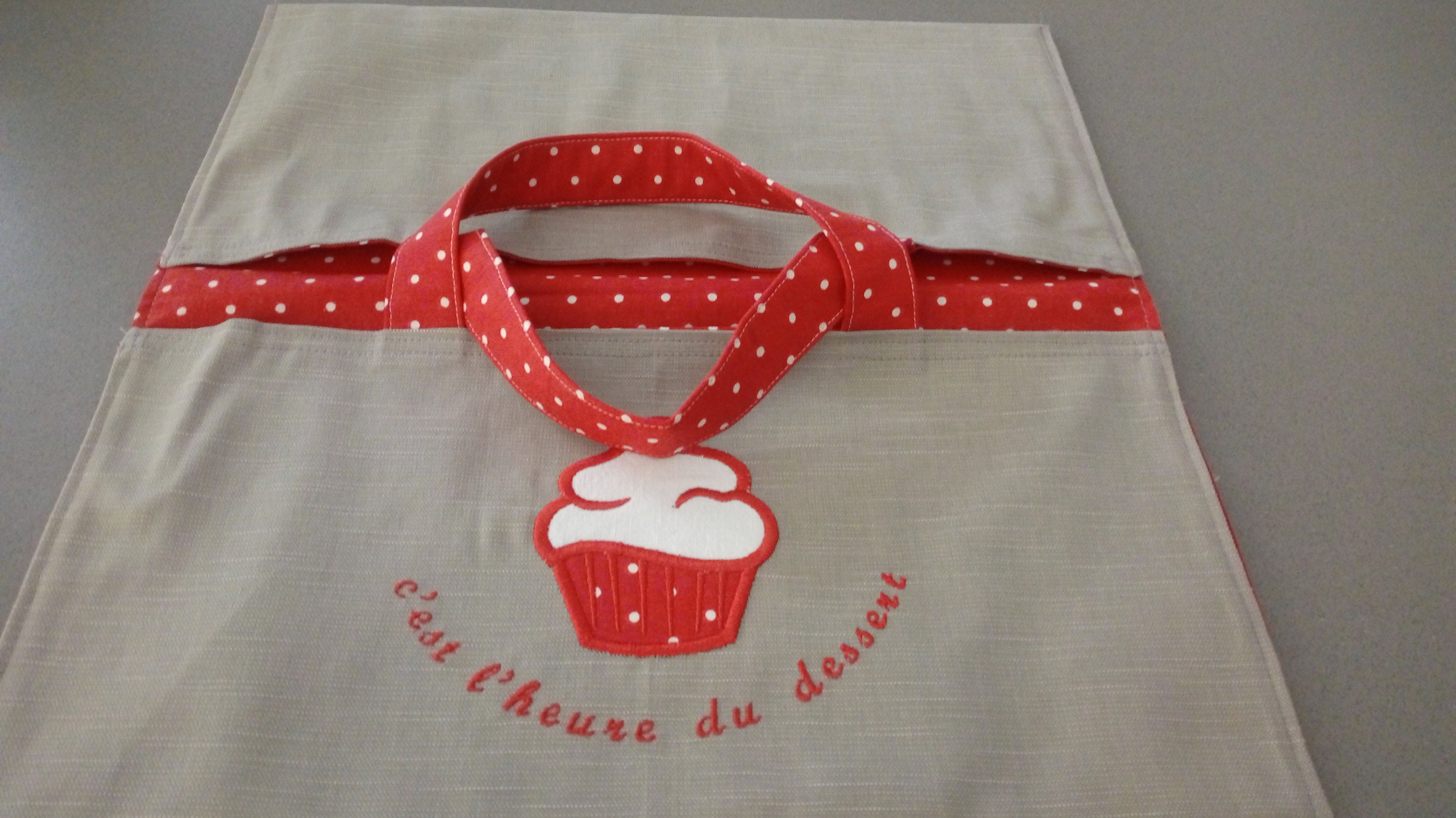 Sac à Tarte/Sac Transport Gâteau/Sac Tarte Brodé Doublé