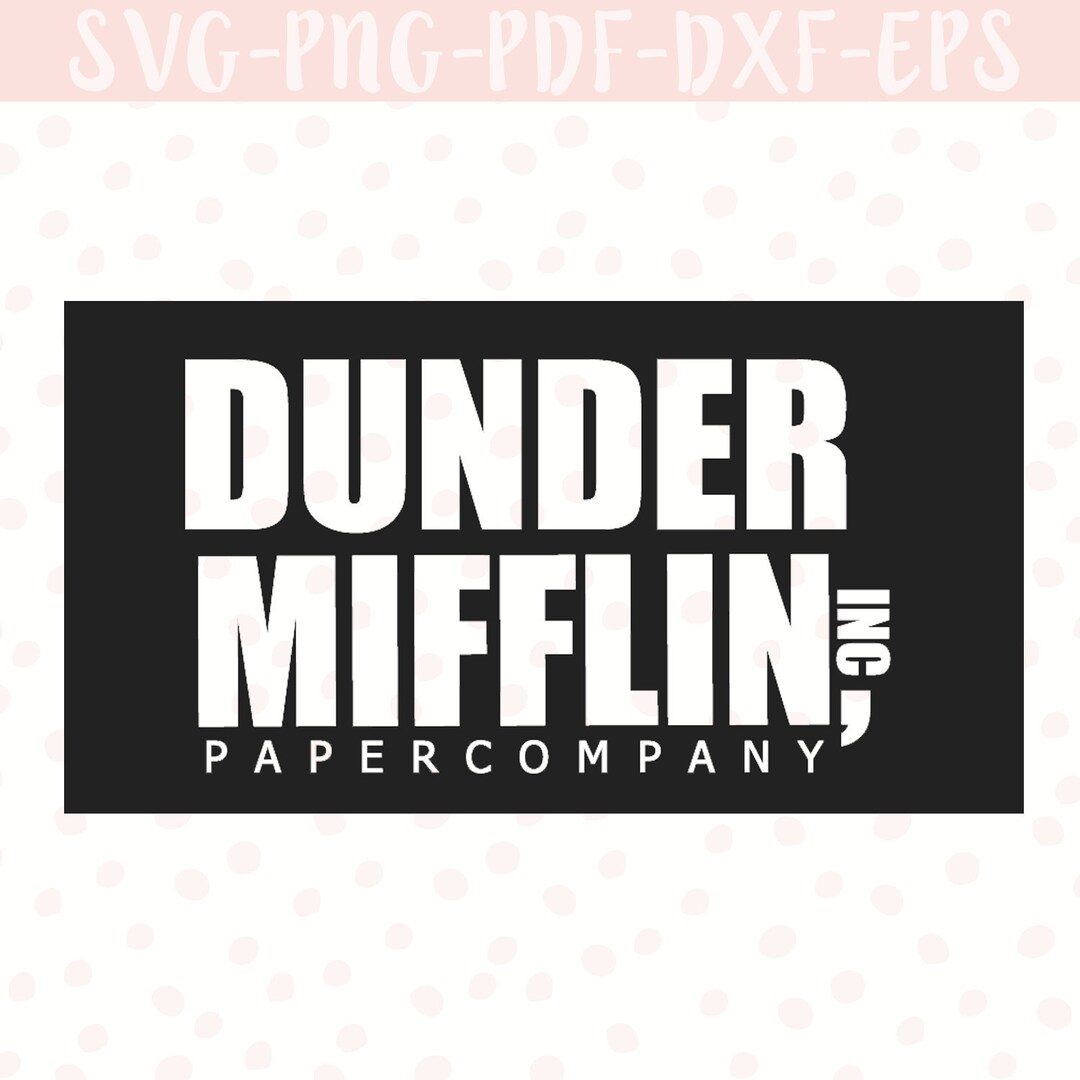 INSTANT DOWNLOAD Dunder Mifflin Logo Svg Jpeg Dxf and Png 