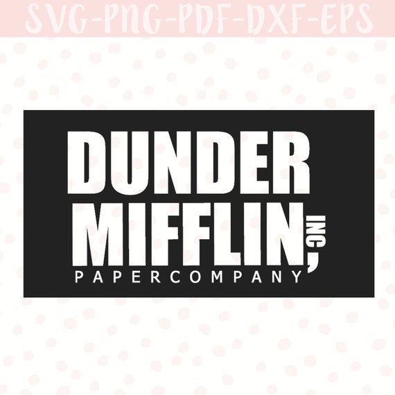 Dunder Mifflin Paper Company Logo SVG JPEG PNG Files 