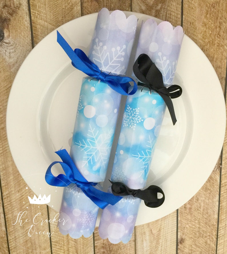 Blue Watercolour Snowflake Frozen Winter Wedding Design Etsy