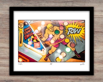 Vintage Pinball Machine Photography, Pinball Art, Arcade Game Photography, Video Games, Wall Art Photography, Wall Art, Art Prints, Boxing