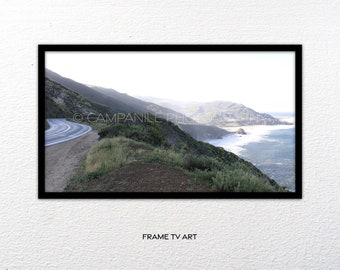 Digital Frame TV Art, Pacific Coast Highway Art Photography, California Wall Decor, Aesthetic Room Decor, Modern Accents, Digital Download