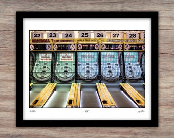 Skee-ball Art Photography, Seaside Heights Art Photography, Arcade Game Art Photography, Wall Art Photography, Wall Art, Art Prints