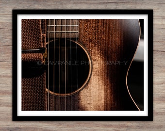 Guitar Art Photography, Martin Guitar Art Photography, Music Art Photography, Acoustic Guitar Art, Photography Prints, Wall Art, Art Prints