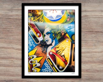 Vintage Pinball Machine Photography, Pinball Art, Arcade Game Photography, Video Games, Wall Art Photography, Wall Art, Art Prints, Nerd Art