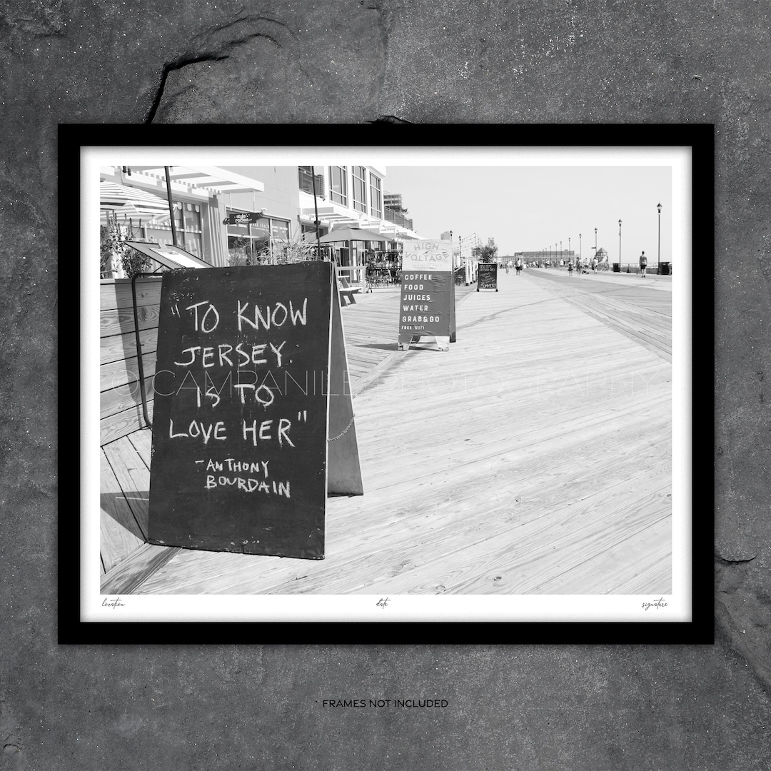 Anthony Bourdain Art Photography Print | Jersey Shore Photography, Asbury Park NJ, Wall Art, Home Decor, Gifts for Chefs - *Matted 8x10 inches