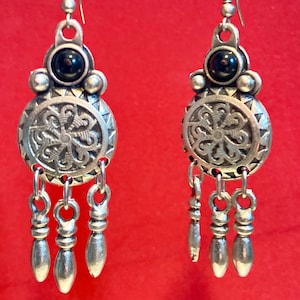 Central Asian Dangle Earrings: Traditional Silk Road Design