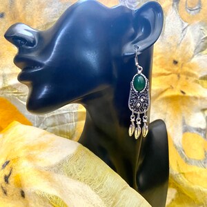 Vintage Kyrgyz Dangle Earrings: Handmade Central Asian Design
