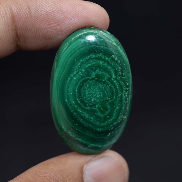 53.5 Cts Malachite Cabochon, Natural Malachite Gemstone, Malachite Gemstone Cabochon, Green Malachite Cabochon, Jewelry Making Stone TP4438