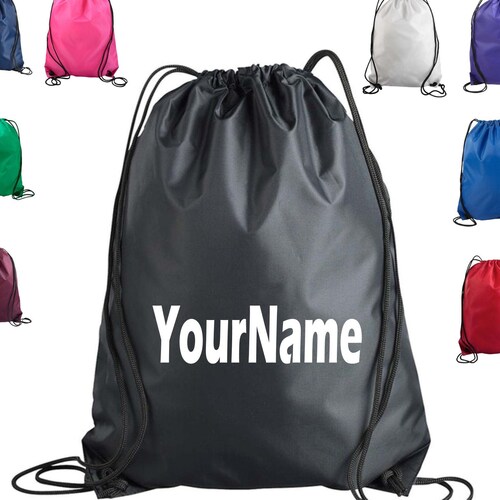 Personalized Drawstring Bag Drawstring Backpack Gym Bag Etsy