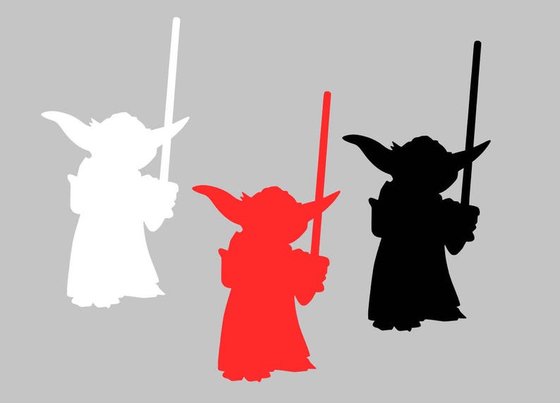Star Wars Yoda Vinyl Decal 12 Colours 4 Sizes Wall Window Laptop Sticker
