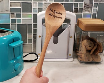 Custom Engraved Wooden Spoon, Grandma's Spanking Spoon, Italian American Childhood Nightmare, Wooden Spoon For Cooking, Sauce Spoon, Gift