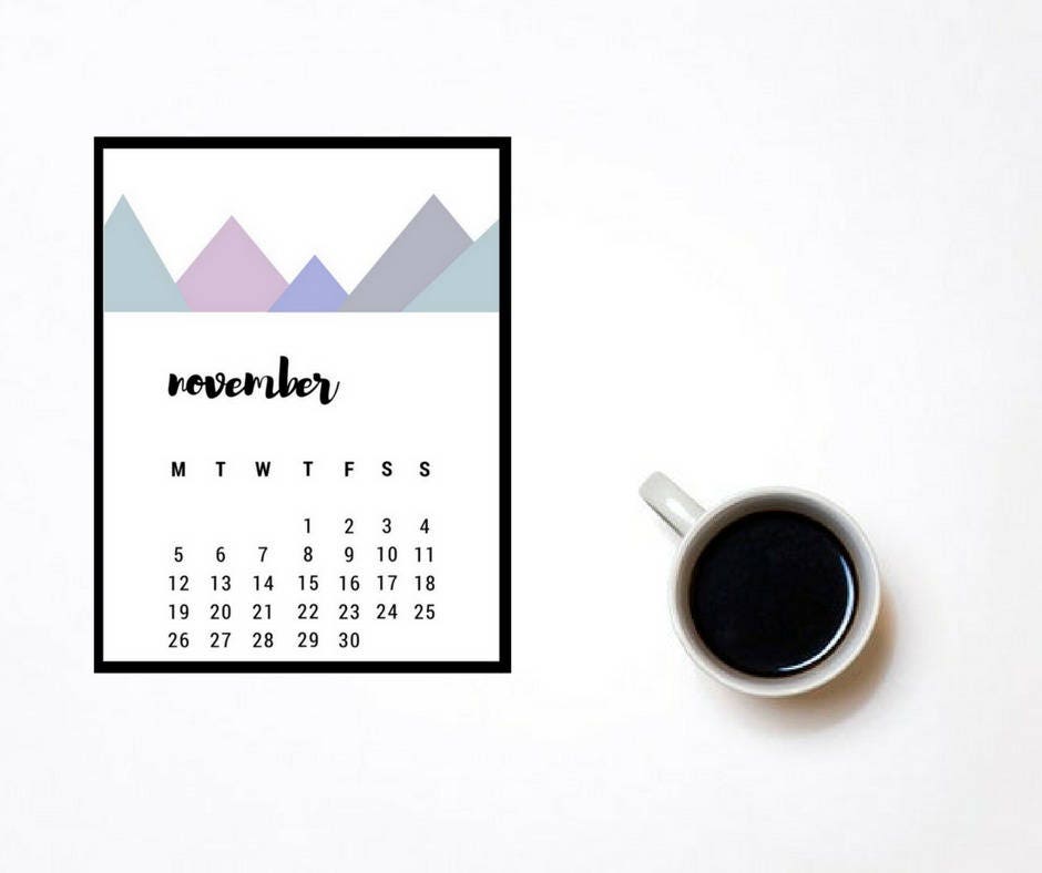 2018 Printable Calendar Etsy