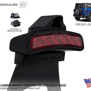 Ford Bronco Third Brake Light Mount for Wolfbox Camera Systems (2021-2026 Bronco)