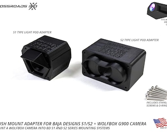 Baja Designs S1/S2 Flush Mount Adapter for Wolfbox G900 Camera