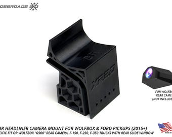 Wolfbox Rear Windshield Headliner Camera Mount for Ford F-150, F-250, F-350 w/ sliding window