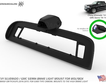 Pro Camera Mount for Chevy Silverado GMC Sierra 2014-2019 Third Brake Light, for Wolfbox G900 G930