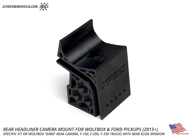 Wolfbox Rear Windshield Headliner Camera Mount for Ford F-150, F-250, F-350 w/ sliding window W/ Sunroof (Big Gap)