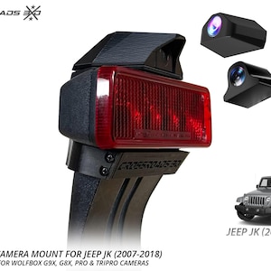 Uchwyt kamery trzeciego światła stopu Jeep JK Wrangler do kamer Wolfbox G8, G9