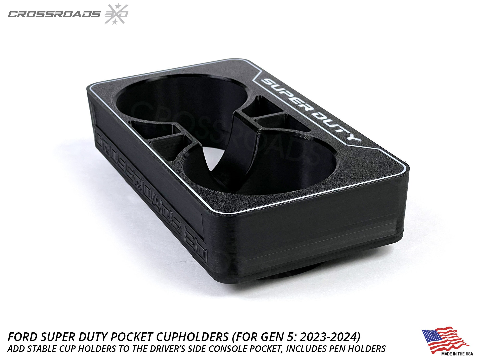 Cup Holder Rubber Insert For 2011-2016 Ford F-250 & F-350 Super Duty – Replaces CC3Z-2813562-AA