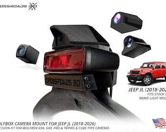 Jeep Wrangler JL 2018-2026 Brake Light Camera Mount Wolfbox G900 G800, Cube Type Cameras