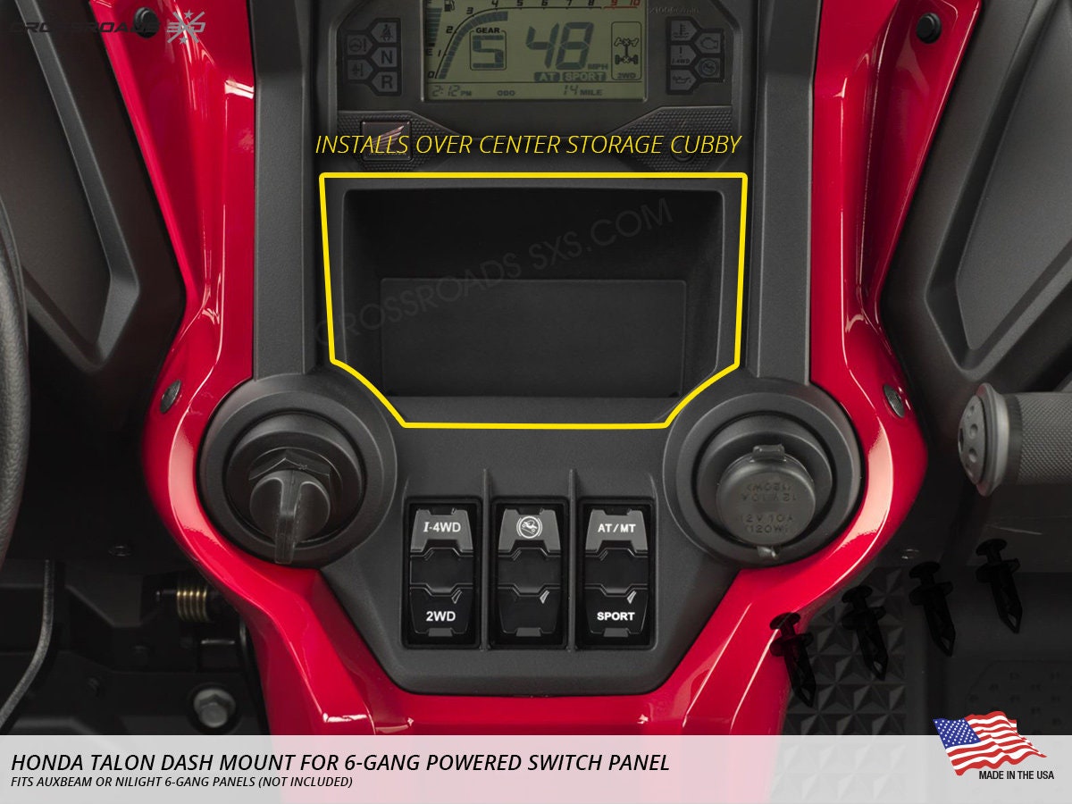 Dash Mount for the Honda Talon & Powered 6-gang Switch Panel (auxbeam ...
