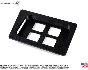 Yamaha RMAX Console Mount for Auxbeam 8-Gang Switch Panel