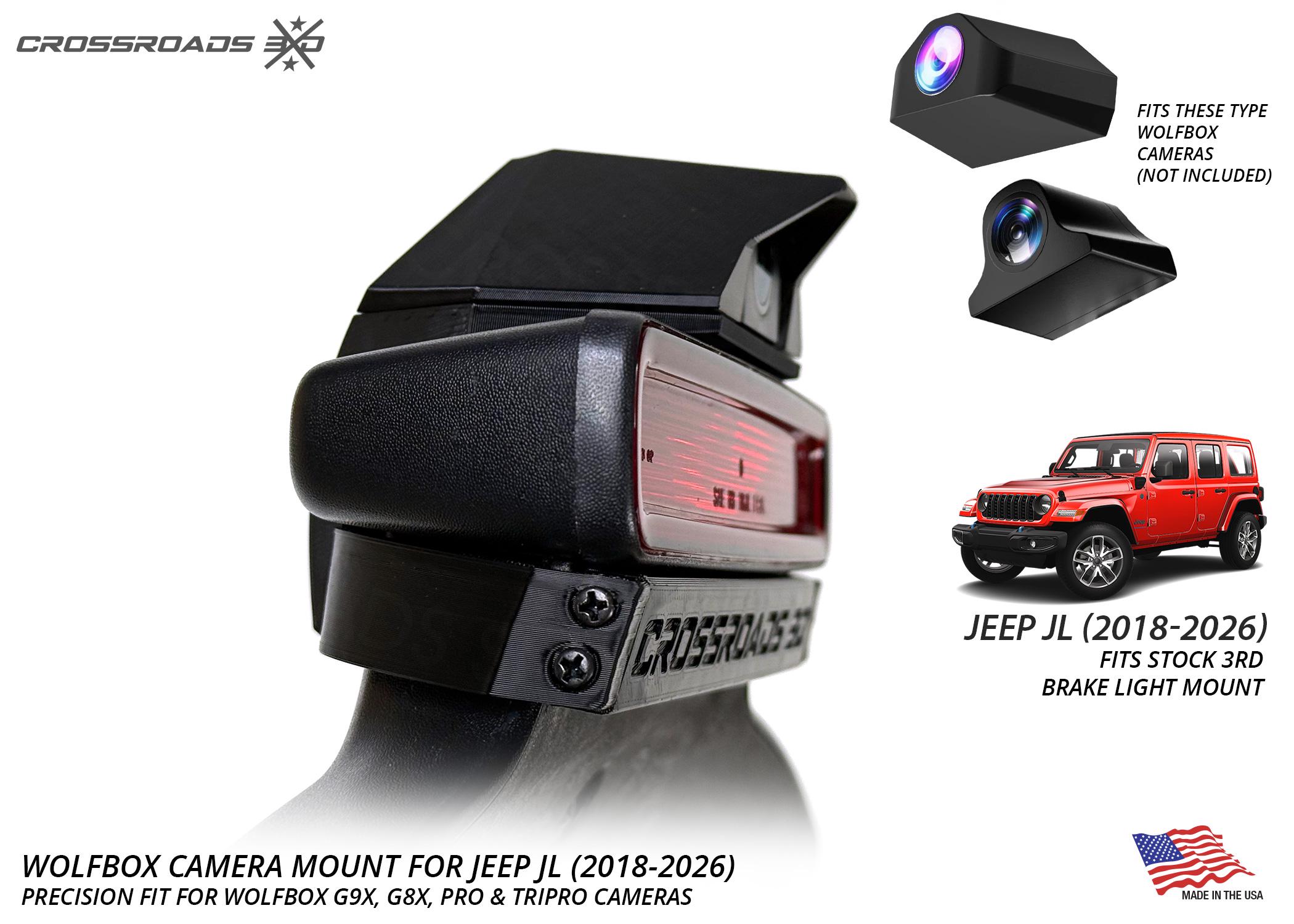 Jeep Wrangler JL 2018-2026 Third Brake Light Camera Mount Wolfbox