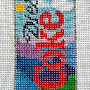 Needlepoint Diet Coke Can Canvas Blue Ridge Mountains Christmas Kitchen Ornament  18 count Zweigart