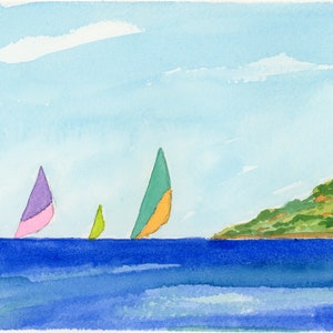 Blank Charlevoix Michigan Greeting Card Charlevoix Sailing Lake Michigan Greeting Card All Occassion Sailing Greeting Card Michigan Artist
