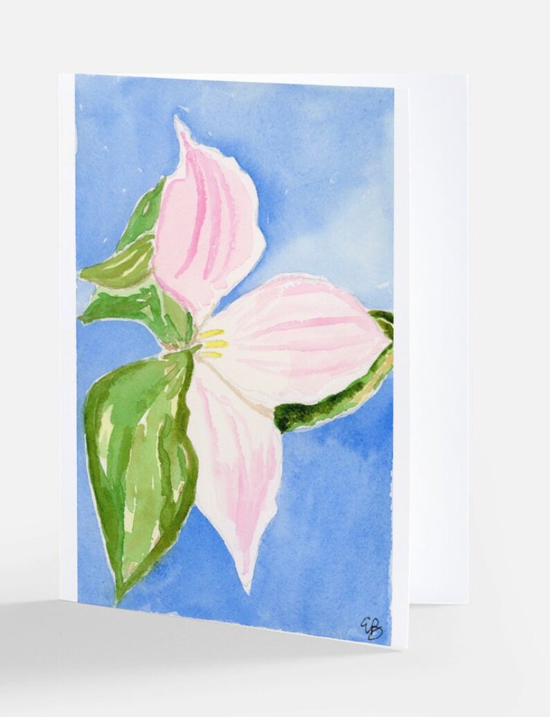 Blank Greeting Card Floral Watercolor Greeting Card All Occassion Blank ...