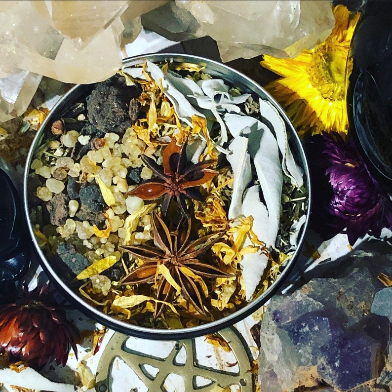 Samhain Ritual Herbs/Loose Incense Blend in 4 Oz tin Etsy