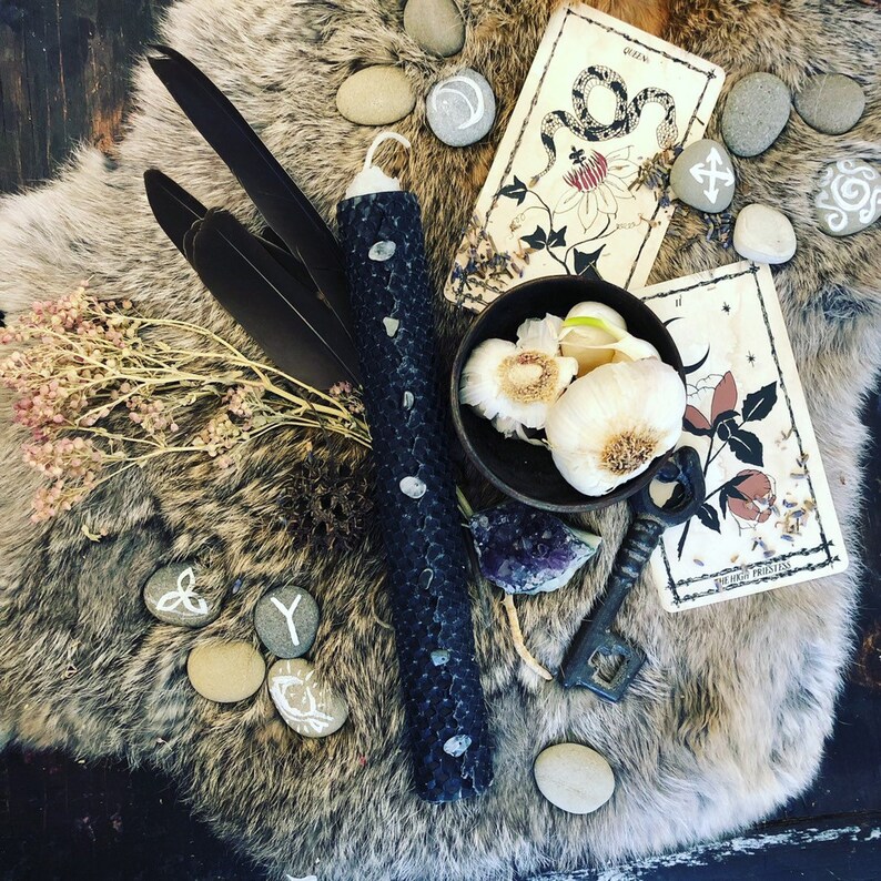 HECATE/HEKATE goddess Honoring Candle Hand Rolled Herbal Etsy