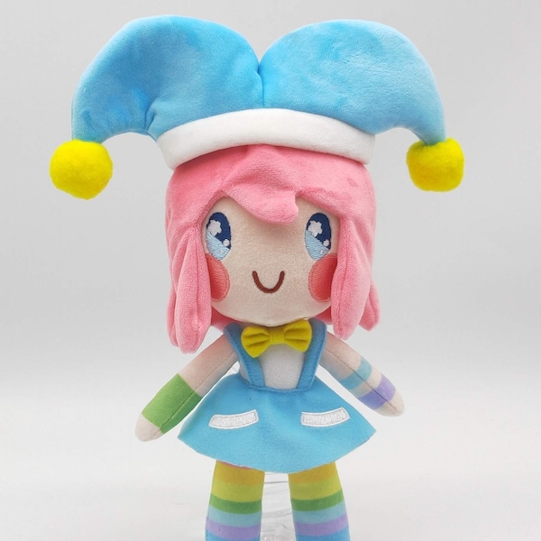 Rainbow Jester Plush Plushie Clown prism prisma cute toy bowtie kawaii anime cartoon children