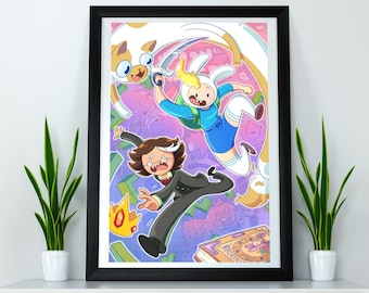 Adventure Time Fionna and Cake Print: Simon Petrikov, Enchiridion (11x17 inches)