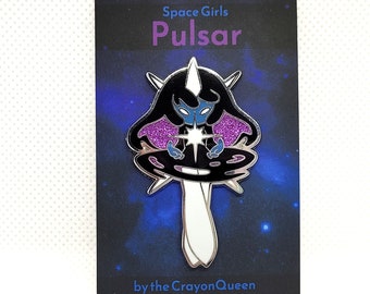 pulsar astronomy enamel pin space girls astrology planet sparkle stars outer space enamel pin outer solar system deep space object